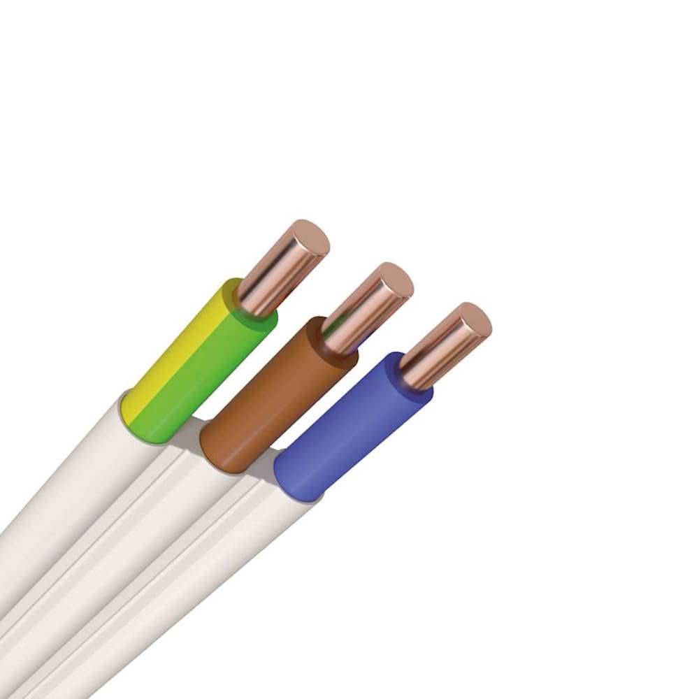 WITTKOWARE NYIF-J Stegleitung (flaches Elektrokabel), 3G1,5mm², 3,8x18mm, Kabellänge 50m 3G1,5mm², 3