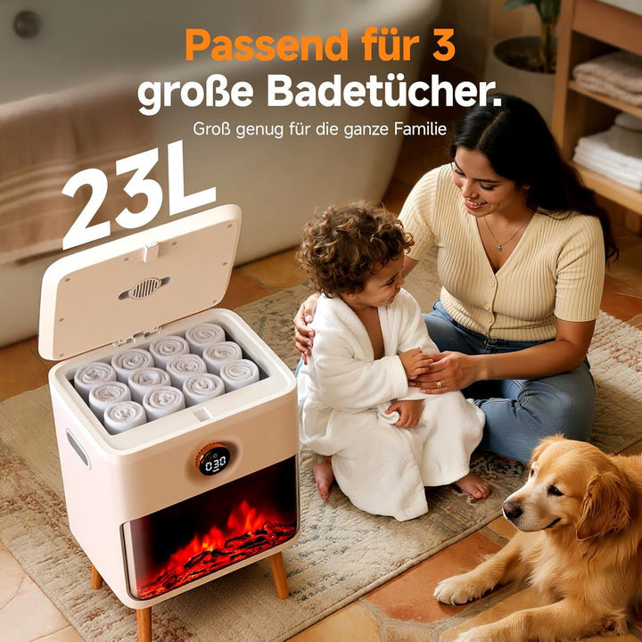 FEPPO Handtuchwärmer, 23L grosse Kapazität Luxus Handtuchwärmer für Badezimmer mit HearthGlow-Displa