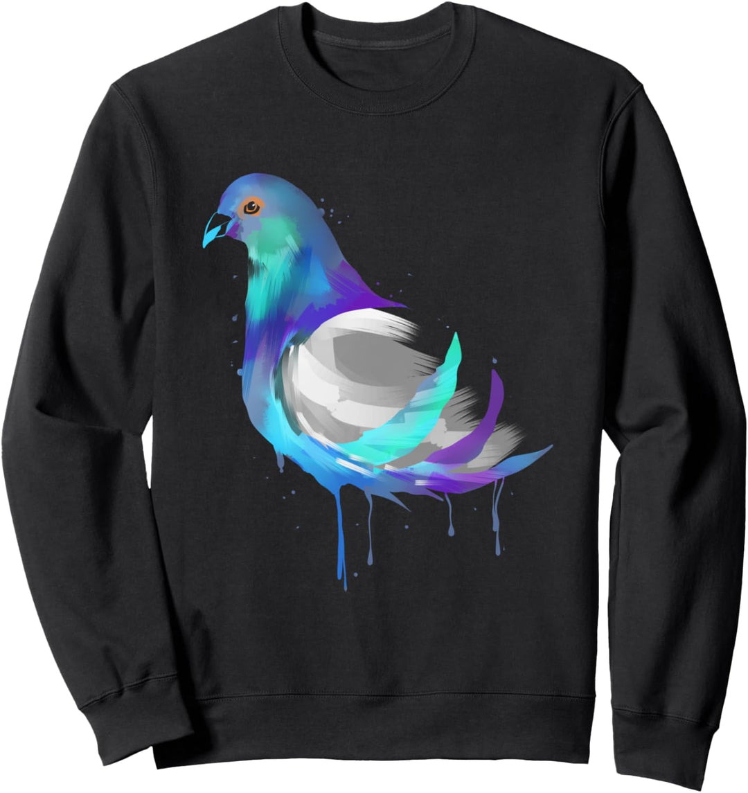 Wasserfarben Taube Design Vogel Brieftaube Tauben Flüsterer Sweatshirt