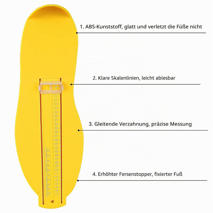 2 Stück Fussmessgerät, Schuhgrössen Messen Grössen für Kinder, Erwachsene Zu Messen - Fussmesser Kin