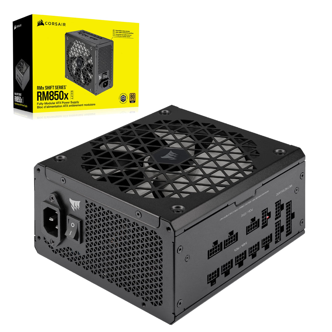 Corsair RM850x Shift Vollmodulares ATX-Netzteil - Modulare Seitenschnittstelle - ATX 3.0- &amp; PCIe 5.0