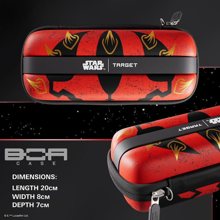 Target Darts Star Wars Darth Maul-BOA-Etui | Hochwertiges Disney-Dart-Etui im Sith-Design, Aufbewahr