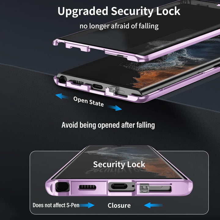 KumWum Hülle Kompatible mit Samsung Galaxy S23 Ultra Magnetische Handyhülle 360 Grad Schutzhülle mit