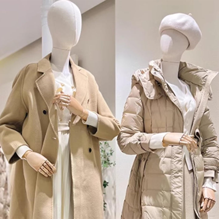 Jueraori Schaufensterpuppe Körper Weiblich, Schneiderpuppe mit Holz Armen, Mannequin Torso mit Verst