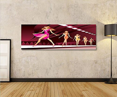 islandburner Bild Bilder auf Leinwand Laufsteg Models Fashion Catwalk Panorama XXL Poster Leinwandbi