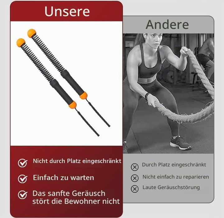 Neues Upgrade Battle Rope ohne Seil für das Heim Fitnessstudio, 2 Stück Tragbare Gewichtete Battle R