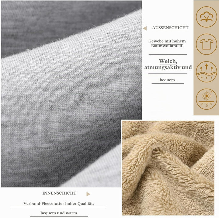 Nadeer Damen Mantel Plüschjacke mit Kapuze Lang Gefüttert Hoodies Plüsch Reissverschluss Mittellang