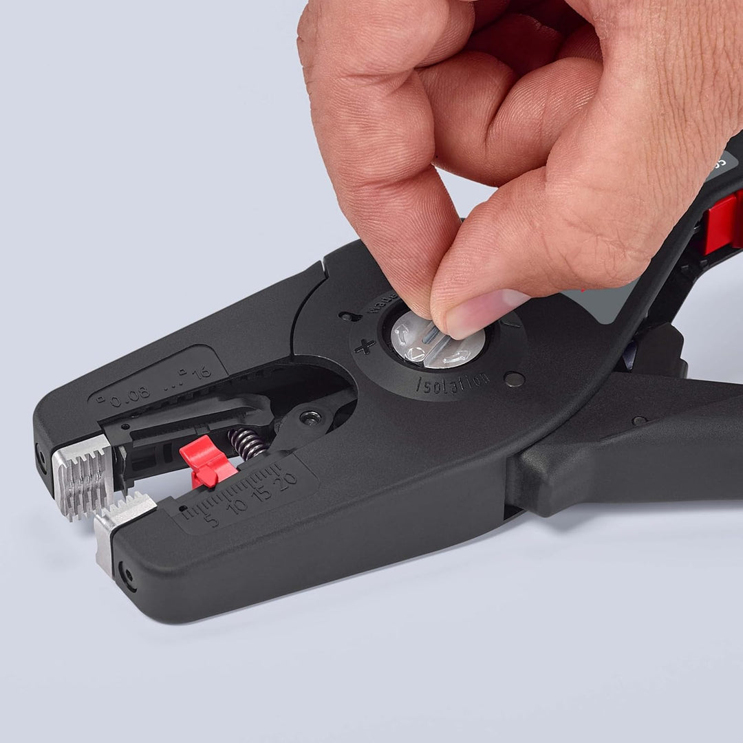KNIPEX PreciStrip16 Automatische Abisolierzange, in Blister, 0,08-16 mm², Feinjustierung, einstellba