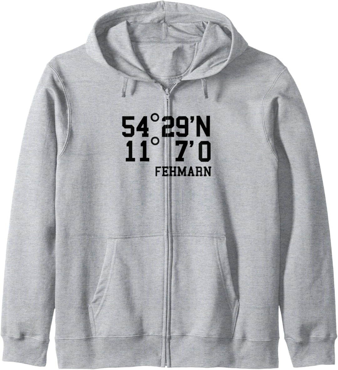 Fehmarn Koordinaten Möwe Insel Urlaub Geschenk Idee Kapuzenjacke