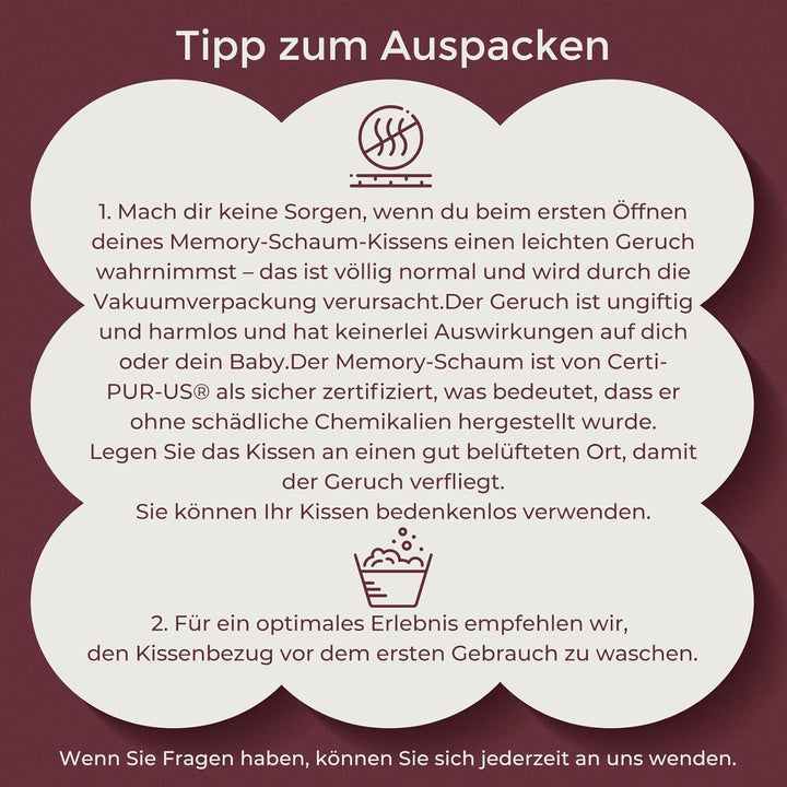 Momcozy Memory-Schaum Stillkissen mit Sicherheitsumrandung – Ergonomisches Still- und Lagerungskisse
