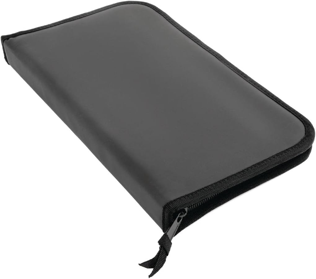 Vogue Heavy Duty Messerkoffer 7 Fächer, Schwarz, für bis zu 7 Messer, professioneller Messerhalter,