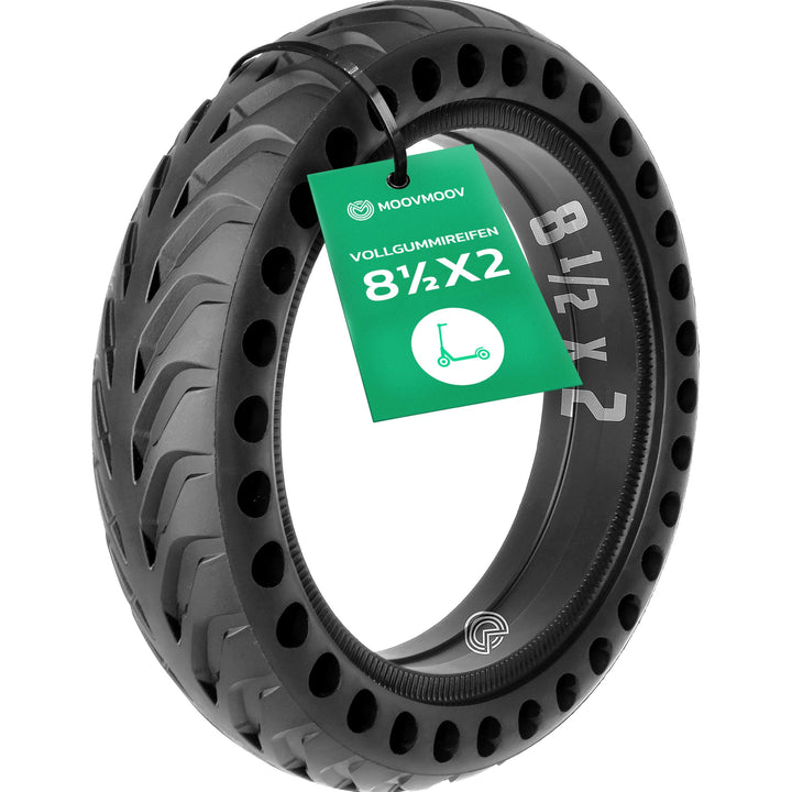 MOOVMOOV Vollgummireifen 8.5 Zoll für Elektroroller - Pannensicherer escooter Reifen 8,5 Zoll (8 1/2