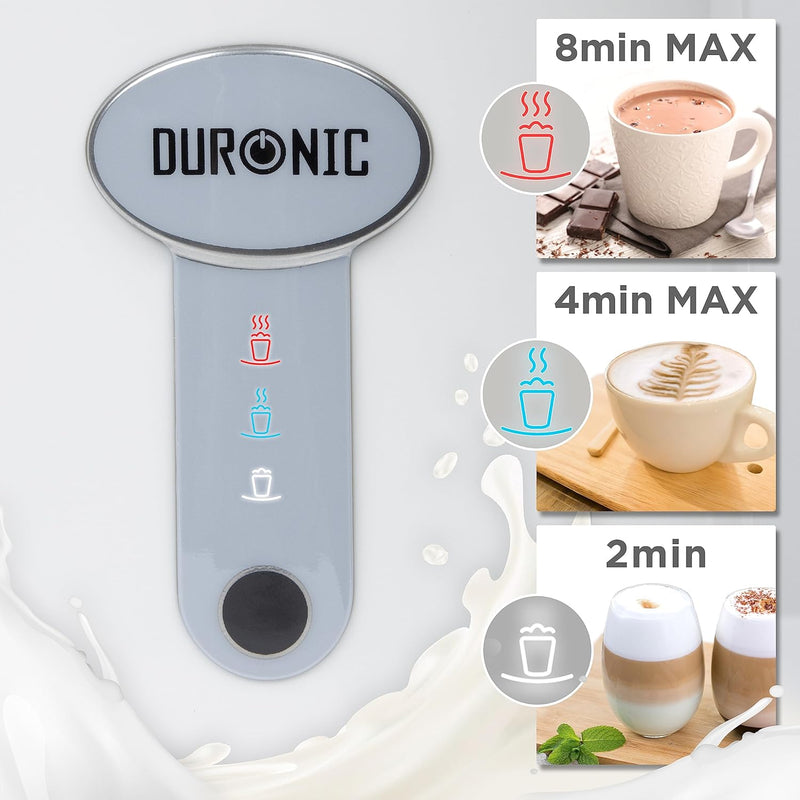 Duronic MF500 WE elektrischer Milchaufschäumer, 500 ml Behälter Milchaufschäumer Induktion, automati