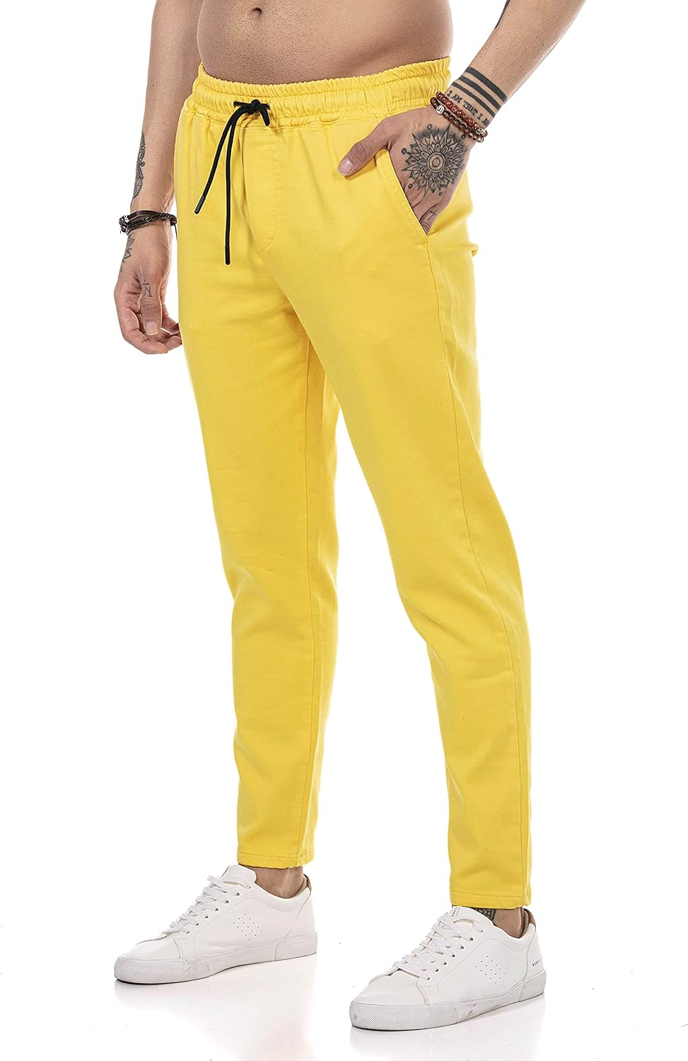 Redbridge Hose für Herren Freizeit-Hose Jogger Pants Chino S Gelb, S Gelb