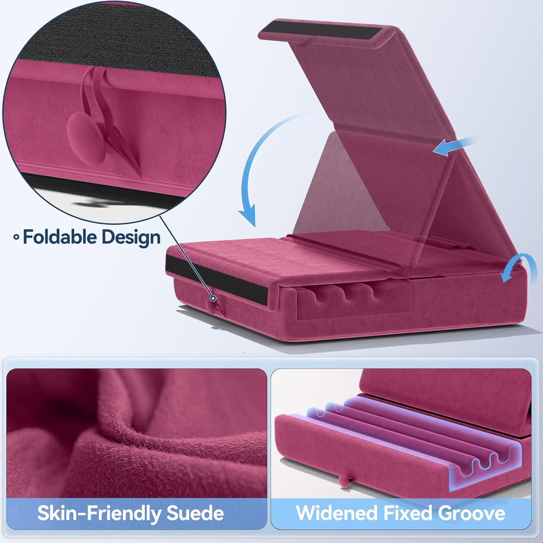 KDD Tablet Halter Kissen, Faltbarer Ipad Ständer für Schoss Bett Schreibtisch - Tablet Weicher Kisse