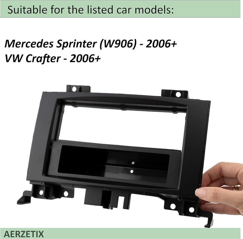 AERZETIX - C19832 - Rahmen/frontplatte/Adapter 2 DIN für autoradio - Form/Abdeckung aus Kunststoff -