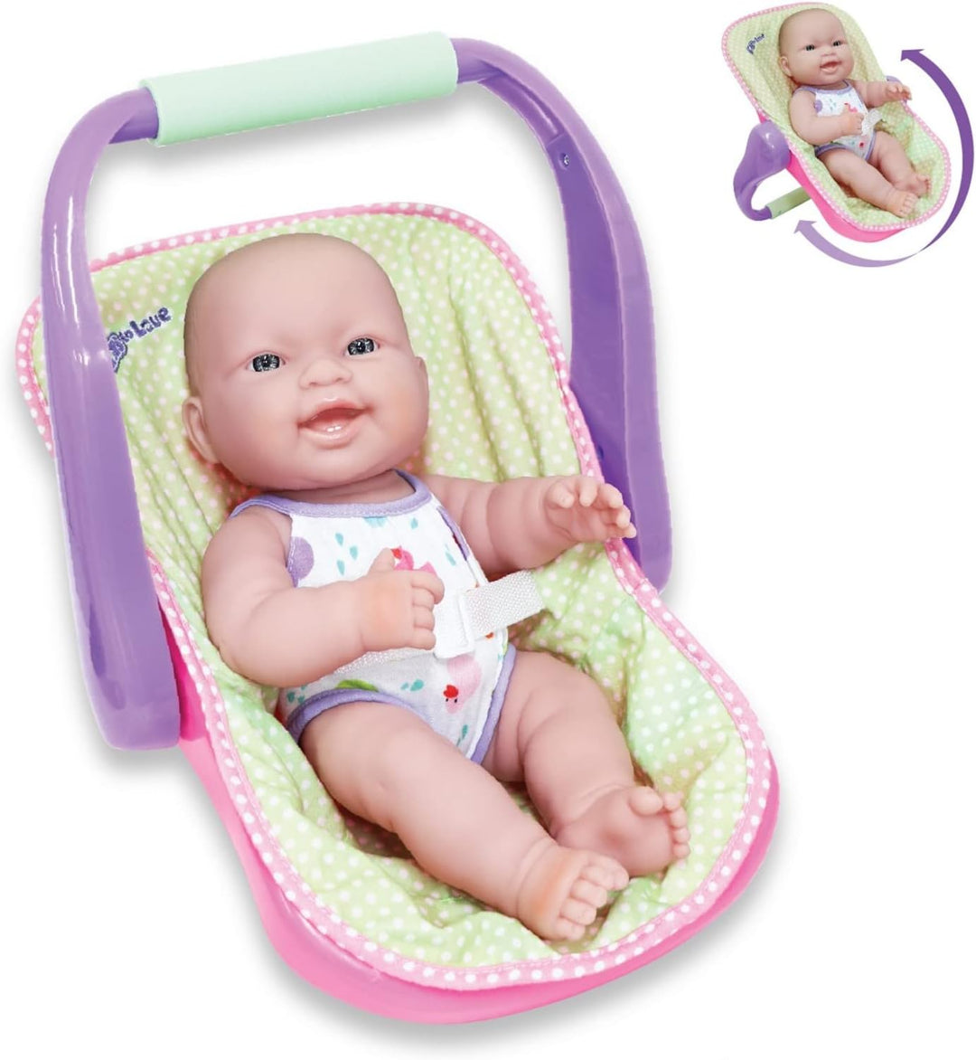 JC Toys, Lots to Love Baby-Puppe und Autositz, 35,6 cm, 4 Verschiedene Positionen und Zubehör, tragb