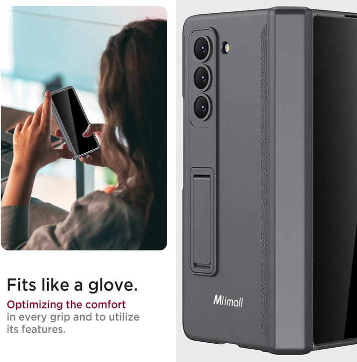 Miimall Kompatibel mit Samsung Galaxy Z Fold 6 Hülle mit Displayschutz Anti-Peeping+Magnetischer Sch