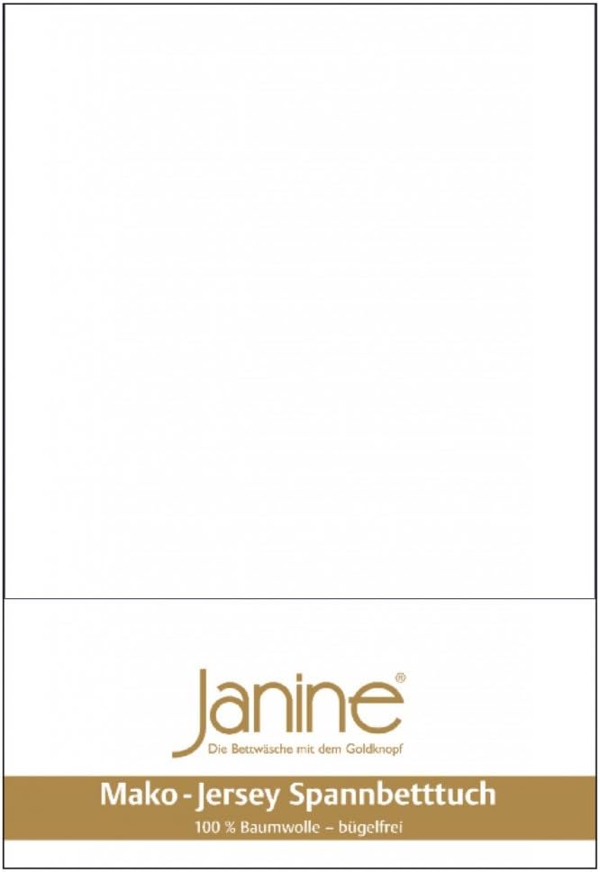 Janine Spannbetttuch 5007 Mako Jersey 140/200 bis 160/200 cm weiss Fb. 10 140/200 cm - 160/200 cm We