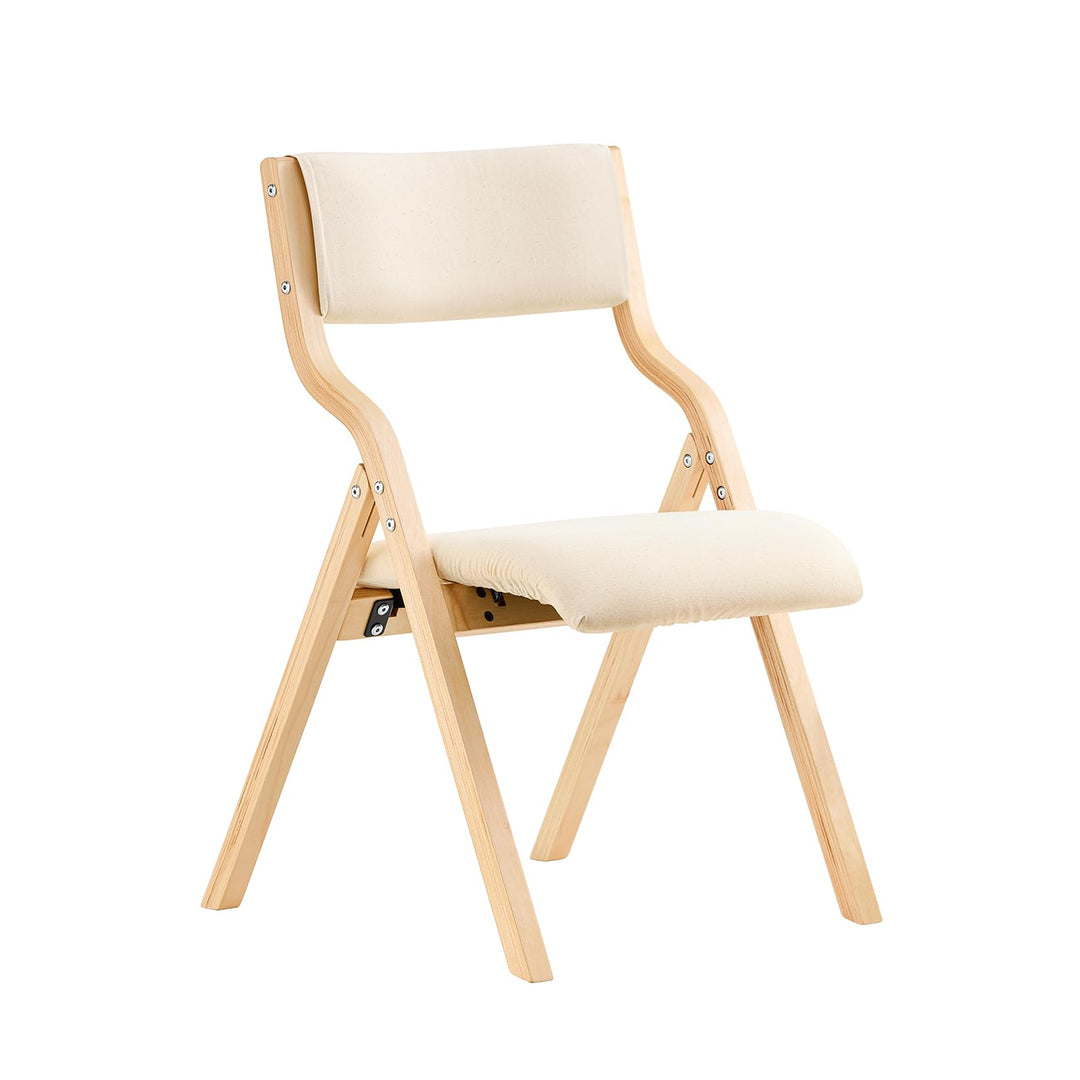 SoBuy FST40-W Klappstuhl Küchenstuhl mit gepolsterter Sitzfläche und Lehne weiss, Weiss