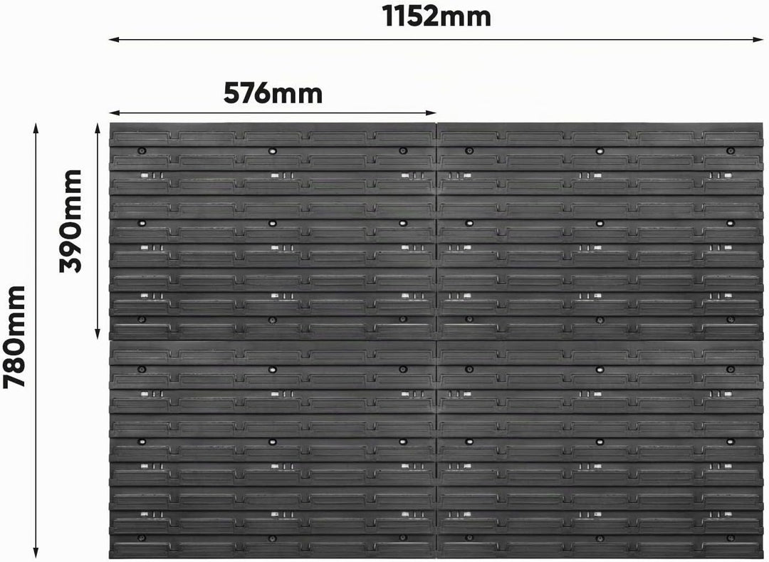 Werkzeugwand Lagersystem – 1152 x 780 mm Lochwand mit Werkzeughaltern – Set 38 Zubehör Warkzeuglochw