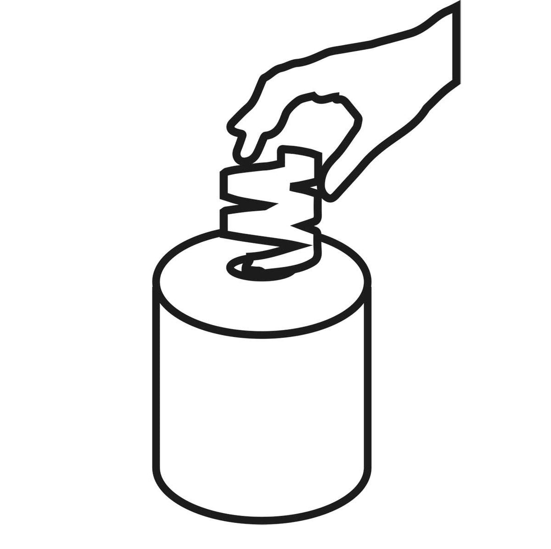 Funny Papierhandtuch-Rolle, hochweiss, Innenzug, 20 cm, 1-lagig, 1er Pack (1 x 6 Stück)