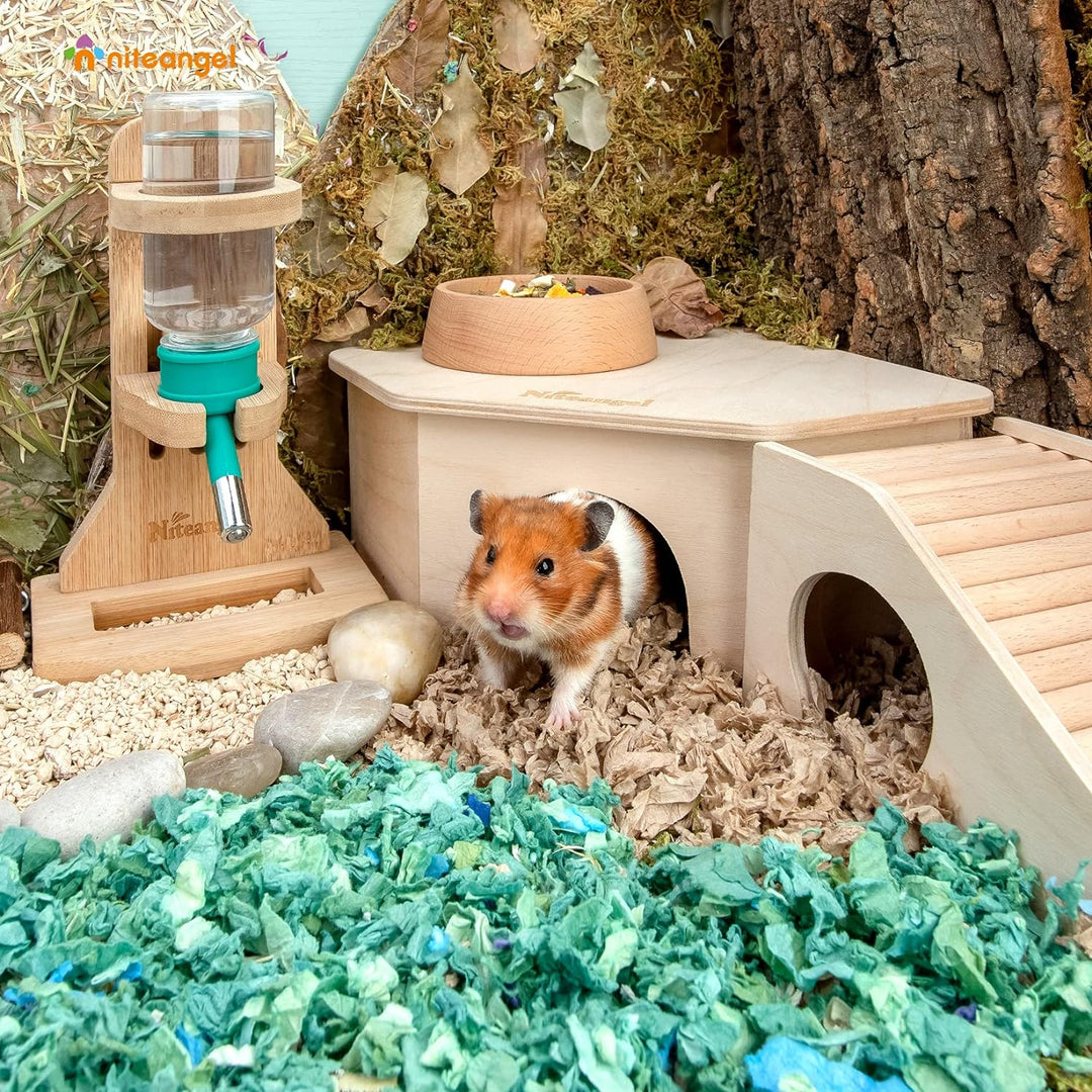 Niteangel Birkenkammer-Labyrinth-Hamsterversteck – kleine Haustiere, Waldhaus, Lebensräume, Dekorati