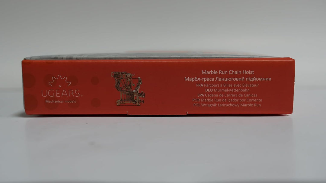 UGEARS Holz Marble Run Chain Hoist - Mechanische 3D Holzpuzzle für Erwachsene, DIY Modellbausatz für