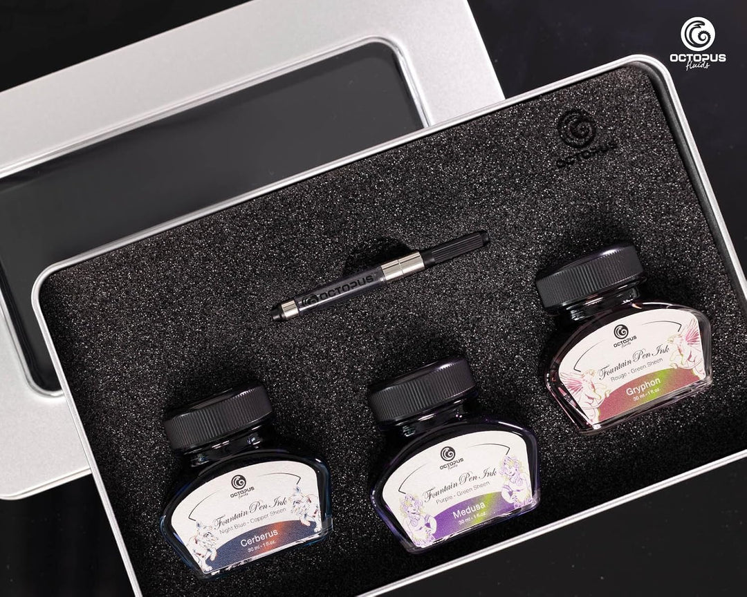 Octopus Fluids Sheen-Tinten Set MYTH mit Konverter, 3 x 30 ml, MYTH