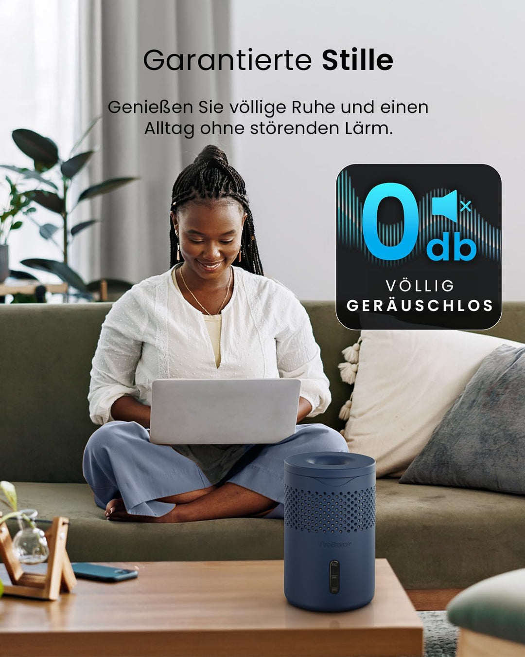 Pro Breeze Osmo Luftentfeuchter – Geräuschlos & Nachfüllbar - Raumentfeuchter für Zuhause, Schlafzim