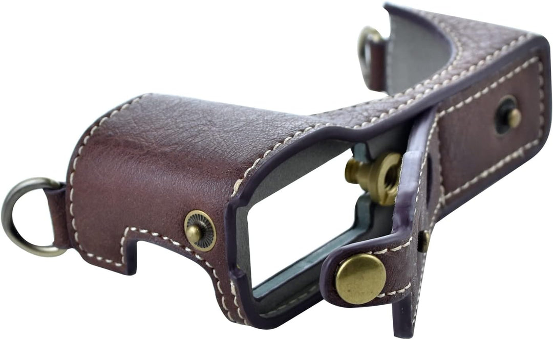 Rieibi Ricoh GR III/GR IIIx Tasche – Vintage PU Leder Kameratasche für Ricoh GR IIIx GR III GRIII GR