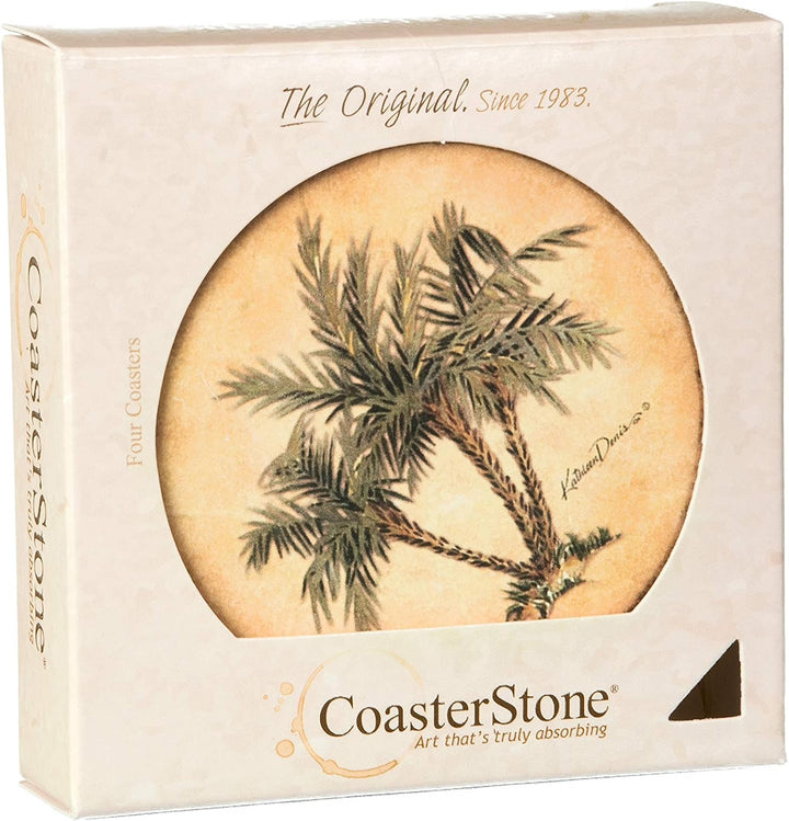 CoasterStone AS1990 saugfähig Untersetzer, 4–1/4-Zoll, Palmen, Set von 4