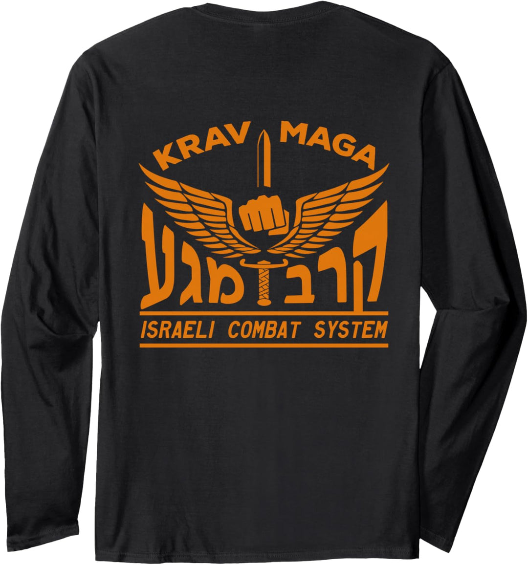 KRAV MAGA Israelisches Kampfsystem T-Shirt vorne hinten Langarmshirt