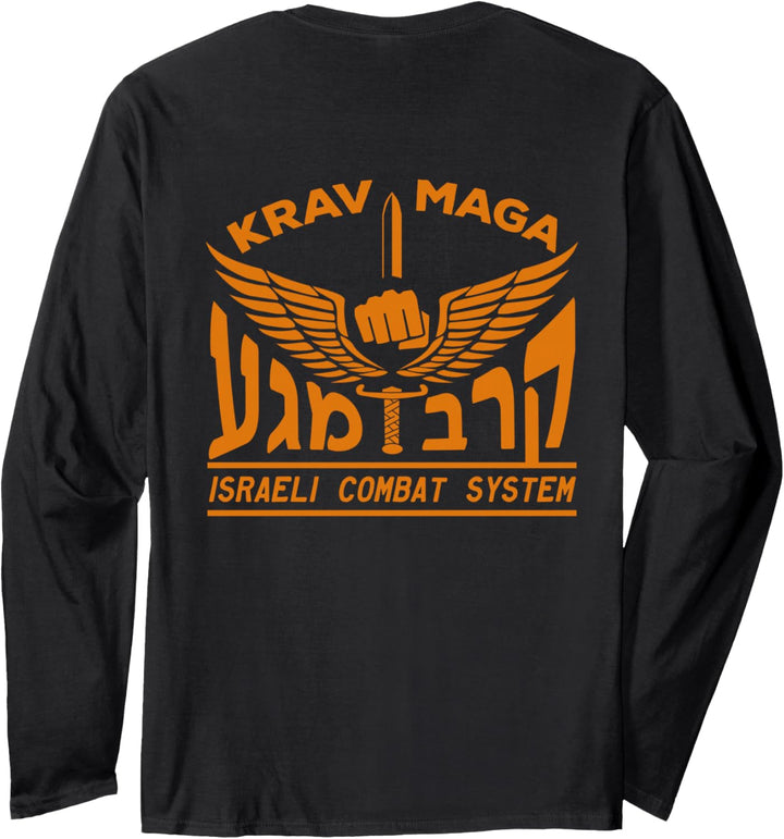 KRAV MAGA Israelisches Kampfsystem T-Shirt vorne hinten Langarmshirt