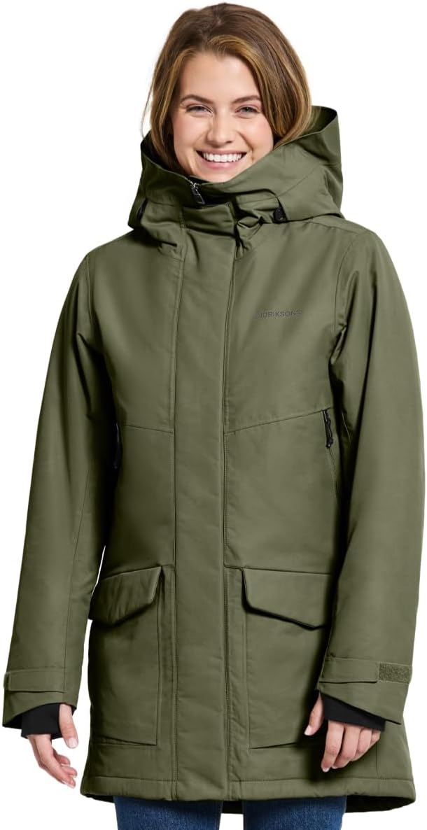 Didriksons Frida Damen Parka 7 32 Deep Green, 32 Deep Green