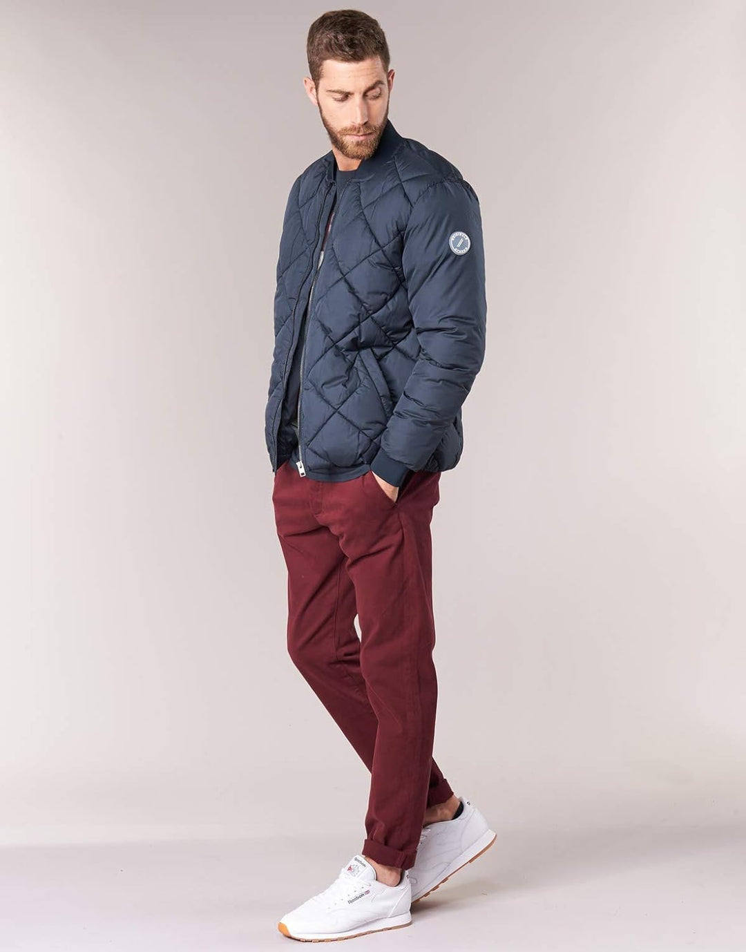 Jack & Jones Herren Steppacke JORSOUTH BOMBER, Grösse:M;Farbe:Total Eclipse(12124479)