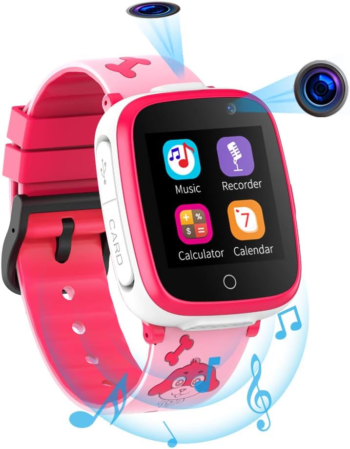Children's Smartwatch with Games and Music - Smart Watches with Two Cameras, 1.54 HD High-Resolution