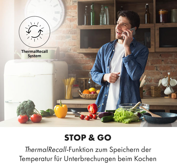 Klarstein Induktionskochfeld, Glaskeramik Kochfeld, Induktionskochfeld mit 4 Platten, Einbau-Indukti