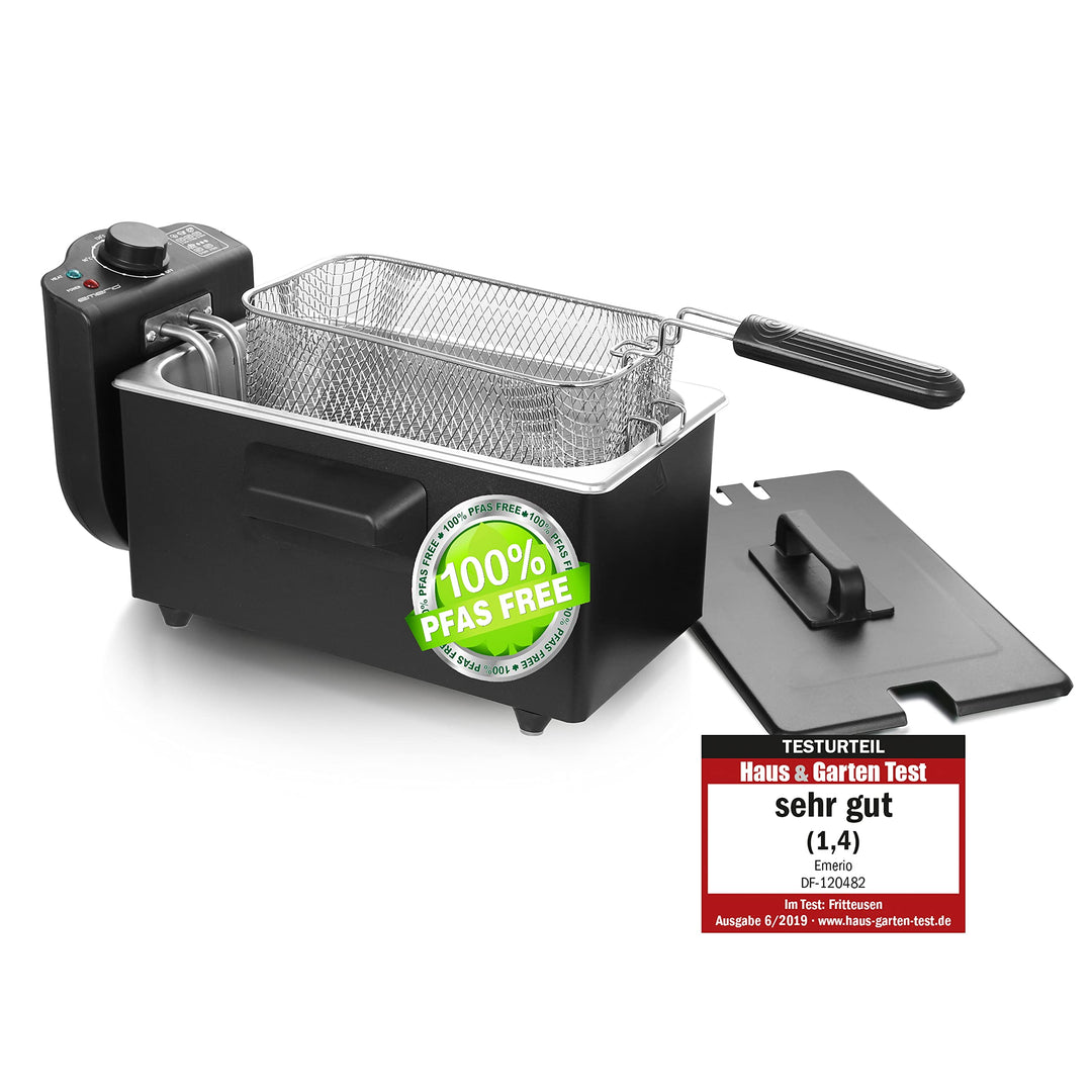 Emerio 3.0L Öl-Fritteuse mit Kaltzonen Technologie, "sehr gut 1.4" getestet von Haus & Garten 06/201