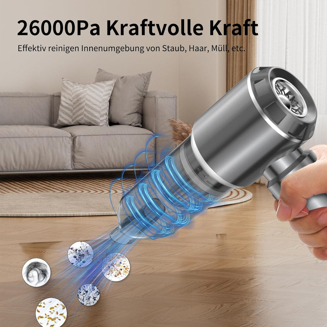NVKHG Handstaubsauger, Handstaubsauger Akku, 18000Pa Autostaubsauger mit Bürstenloser Motor, 3-Gang