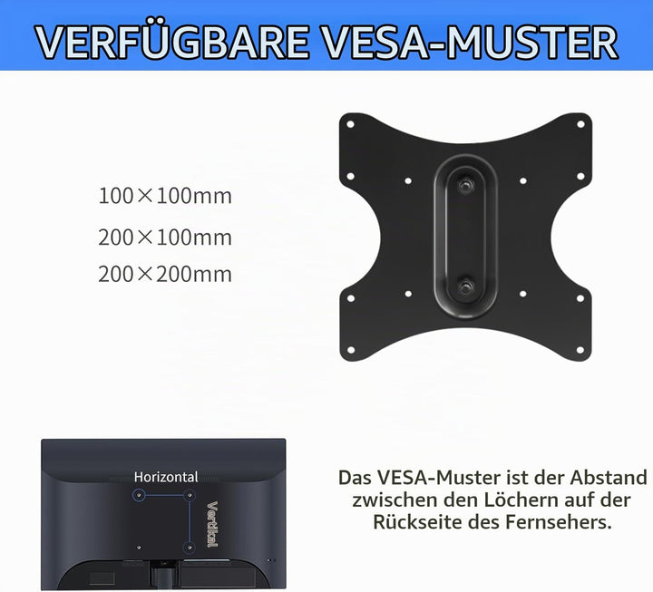 suptek TV Deckenhalterung, TV Halterung Decke für die meisten 23-43 Zoll Fernseher, Schwenkbar und N
