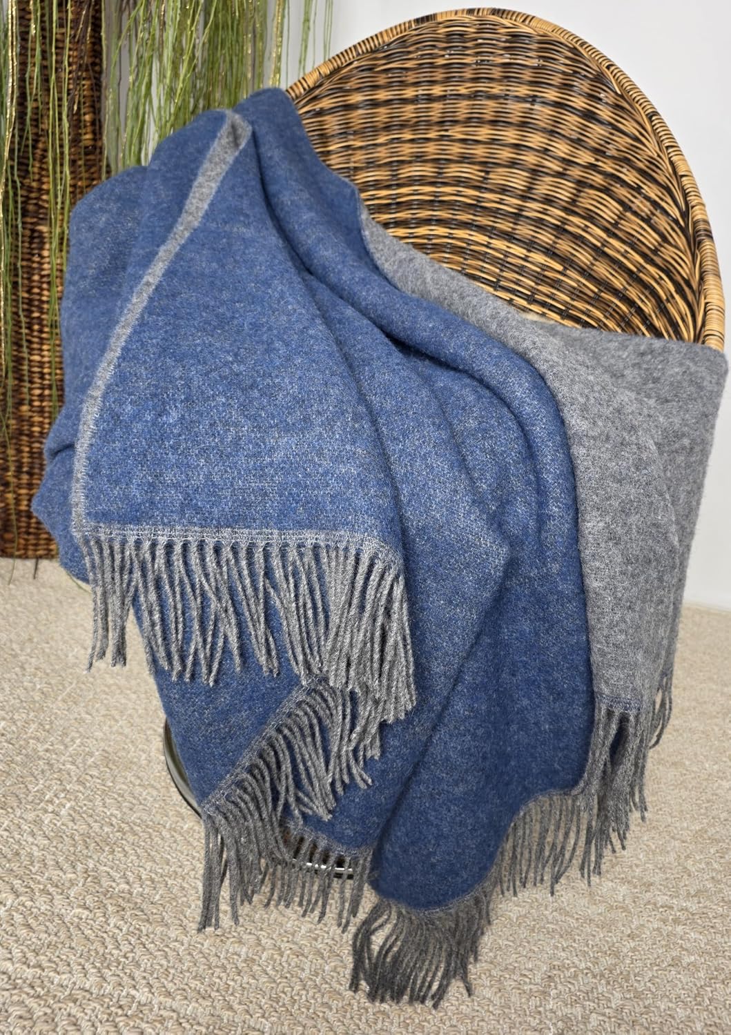 Wolldecke 100% Schurwolle Wohndecke in versch. Farben 140 x 200 cm Tagesdecke Schurwolldecke Woll-Pl