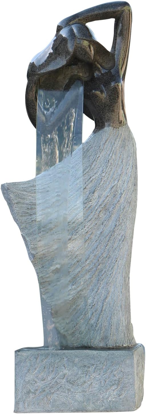 Gartenbrunnen Brunnen Zierbrunnen Zimmerbrunnen Springbrunnen Brunnen DANCING Lady mit LED-Licht mit