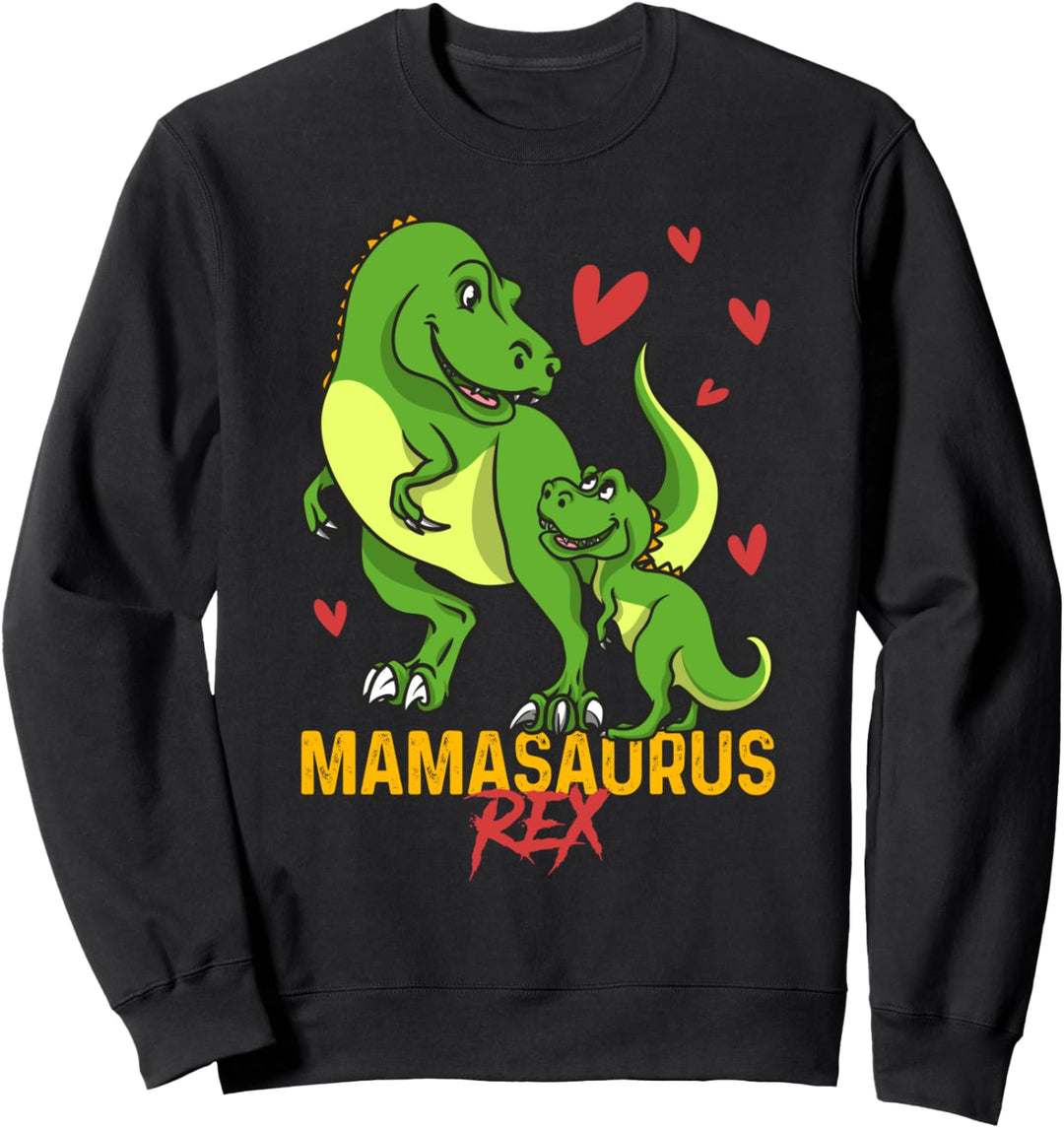 Mamasaurus T-Rex Dinosaur Mama Saurus Family Matching Women Sweatshirt