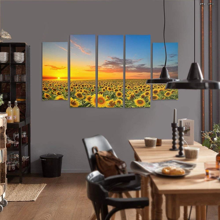 Feeby. Leinwandbild - 5 Teile - Bilder, Wand Bild, Wandbilder, Kunstdruck XXL, 5-Teilig, Typ B, 200x