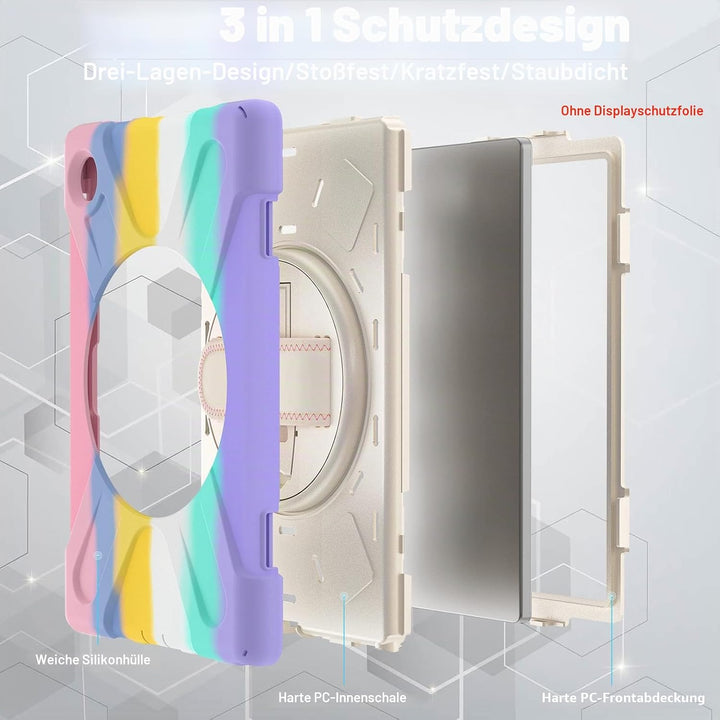 BRAECN für Galaxy Tab A8 Hülle - Samsung Galaxy Tab A8 10.5" 2021 Bunt | Stossfeste Schutzhülle, 360