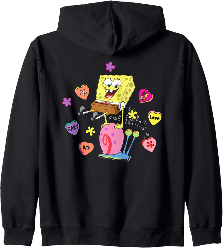 SpongeBob SquarePants And Gary BFF Valentine's Candy Hearts Kapuzenjacke