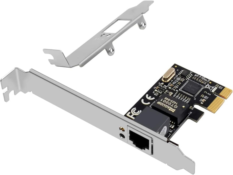 DriverGenius 1-Port Dual Profile PCI Express PCIe Gigabit Network Server Adapter NIC Card - PCIe NIC