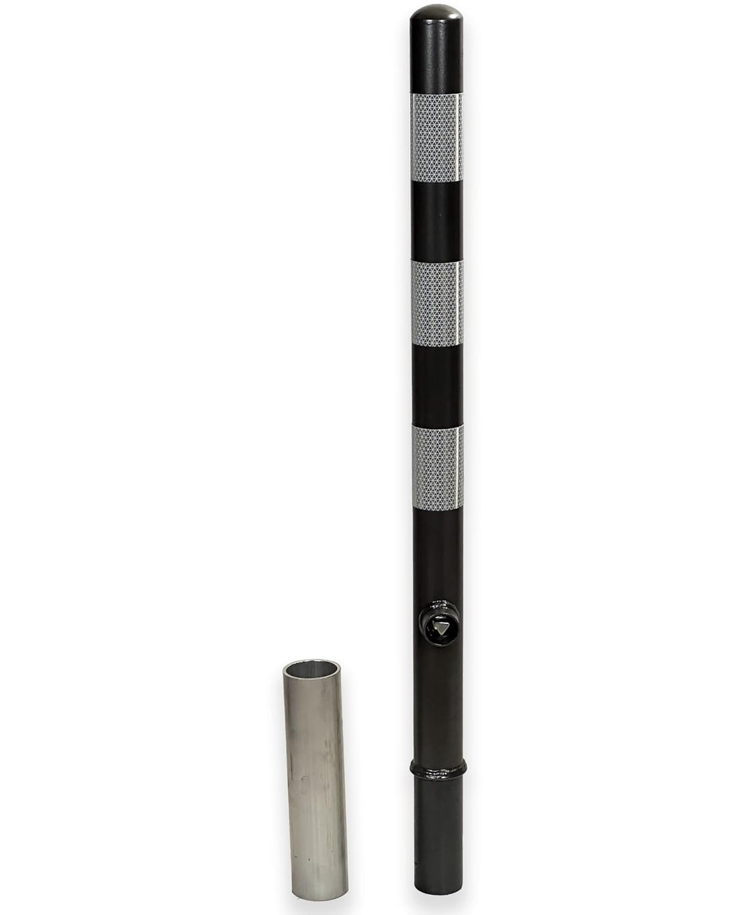 ES-Team UVAP80 Absperrpfosten Ø60mm x 1200 mm Stahl verzinkt, Herausnehmbar DIN 3223 Dreikant und ex