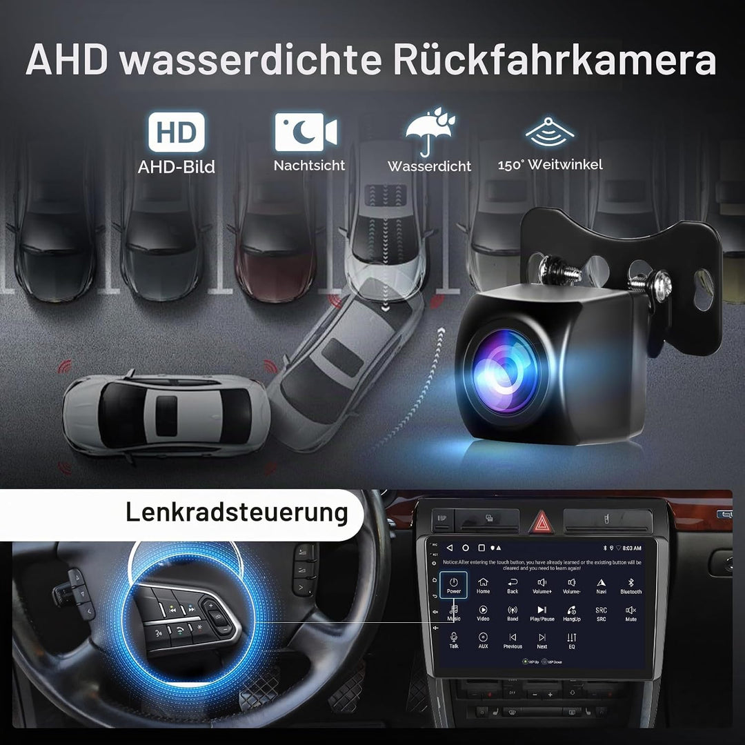 2GB 64GB Android Autoradio für Audi A6 C5 1997-2004 S6 1999-2004 RS6 2002-2006 mit Wireless Carplay